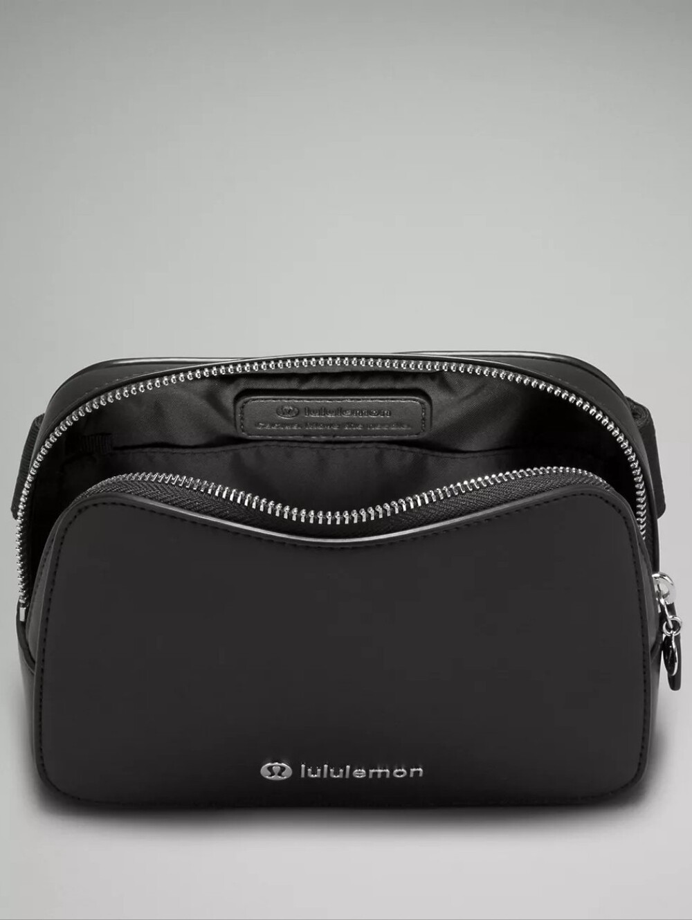 NWT Everywhere Belt Bag Cactus "Leather" 1L Black / Silver - Picture 13 of 15